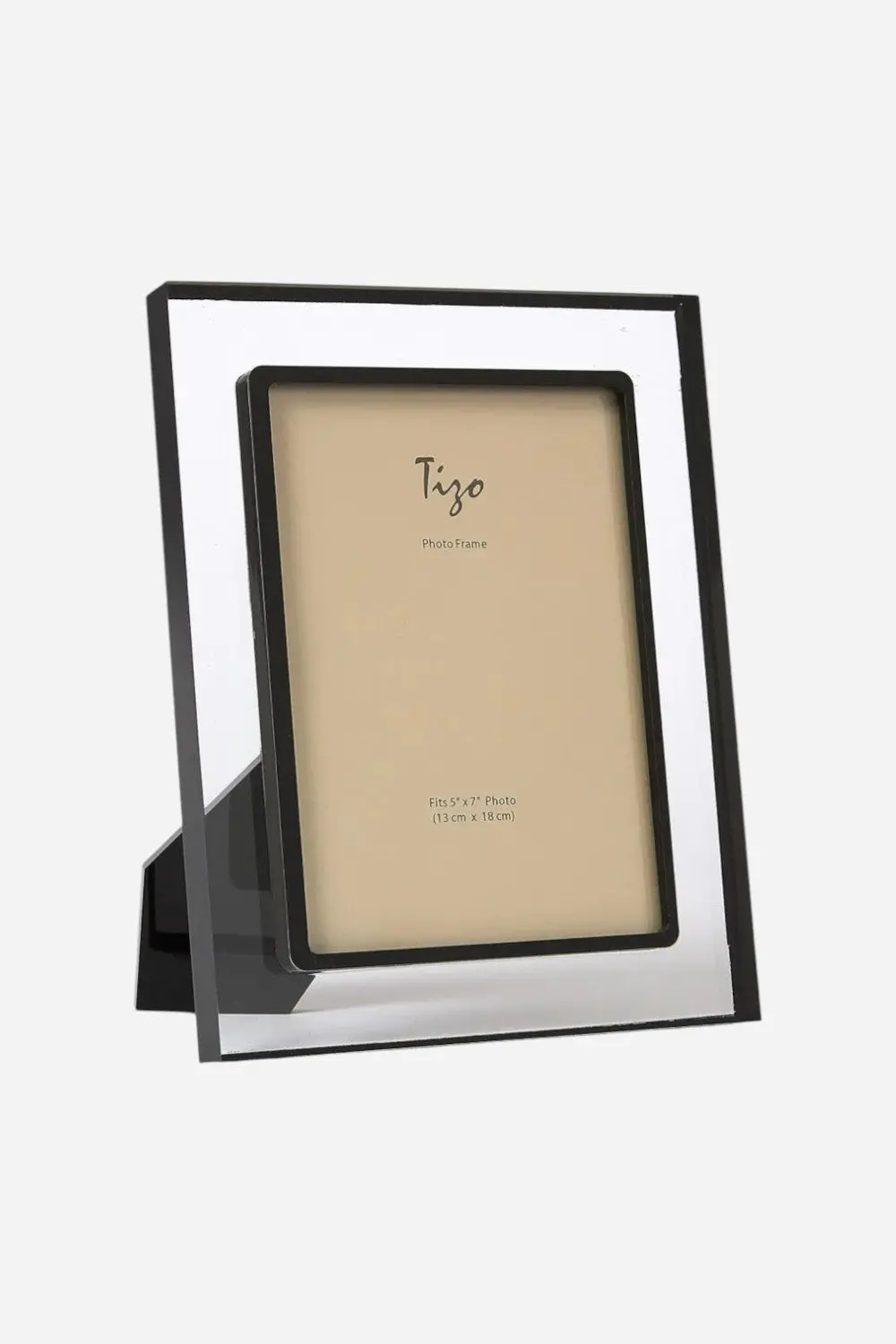 Tizo Acrylic Lucite Picture Frame In Clear With Black Border - 5X7 1