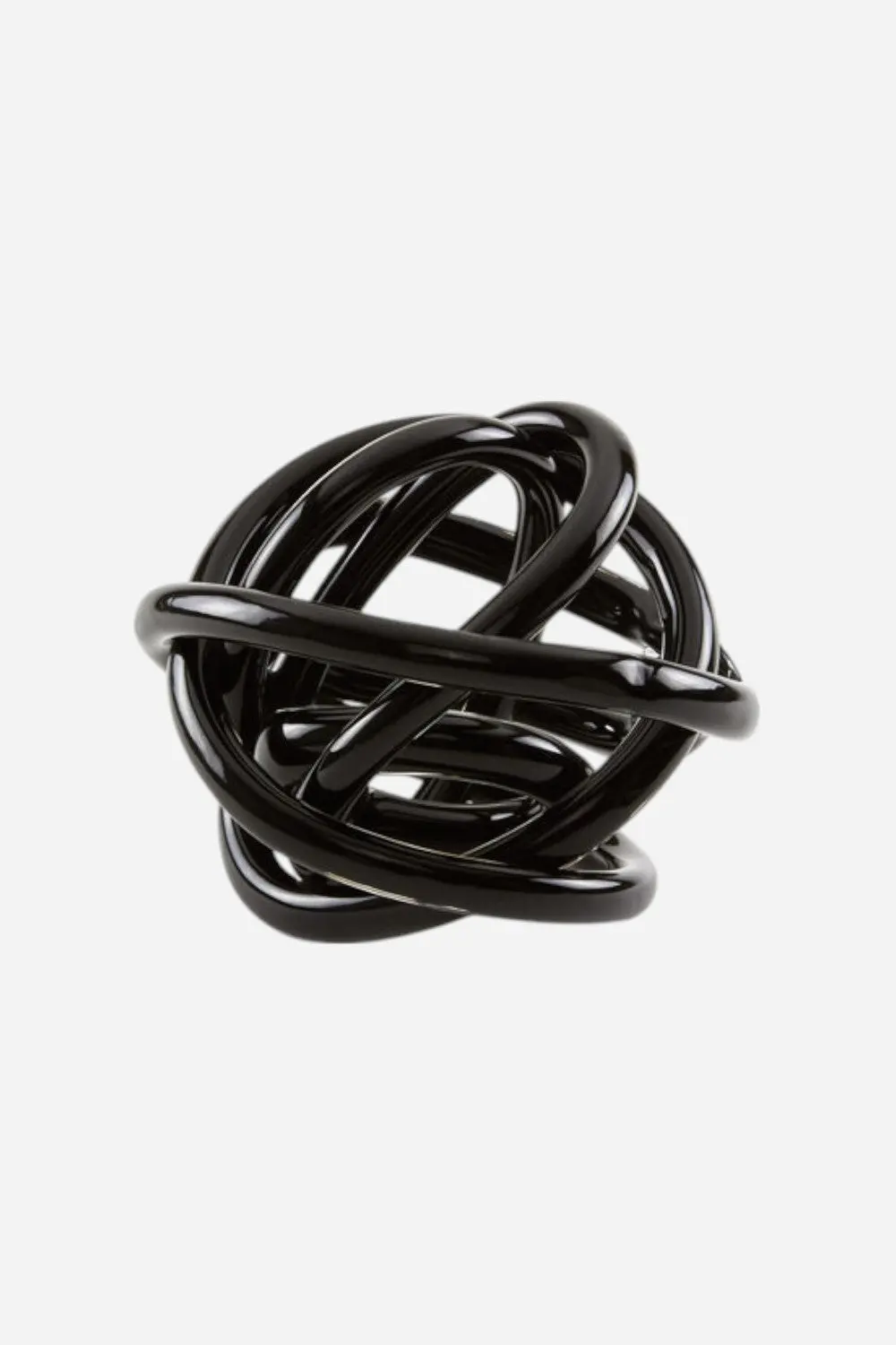 Tizo Hand Blown Glass Knot In Black 1