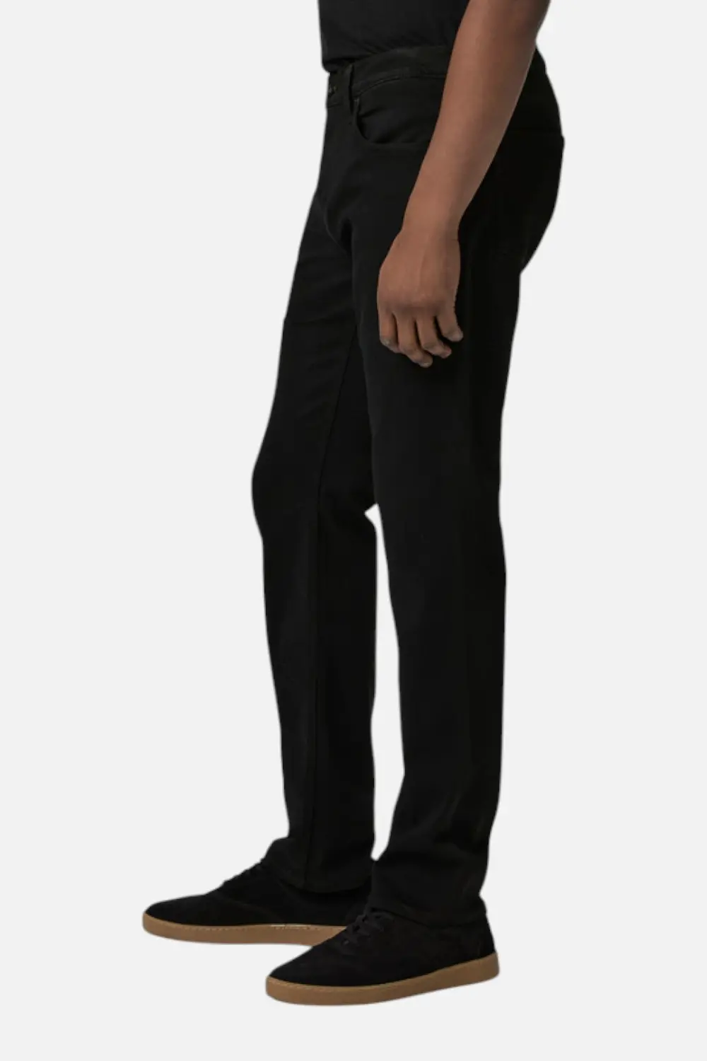 Paige Men's Transcend Normandie Straight Jean In Black Shadow 1