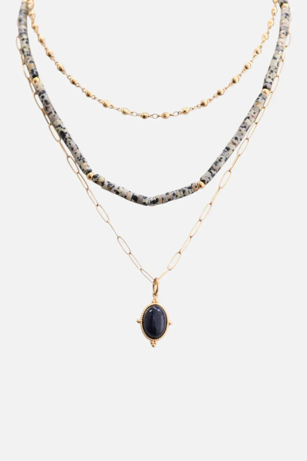 Farrah B Women's Triple Threat 3 Layer Necklace In Gold 1