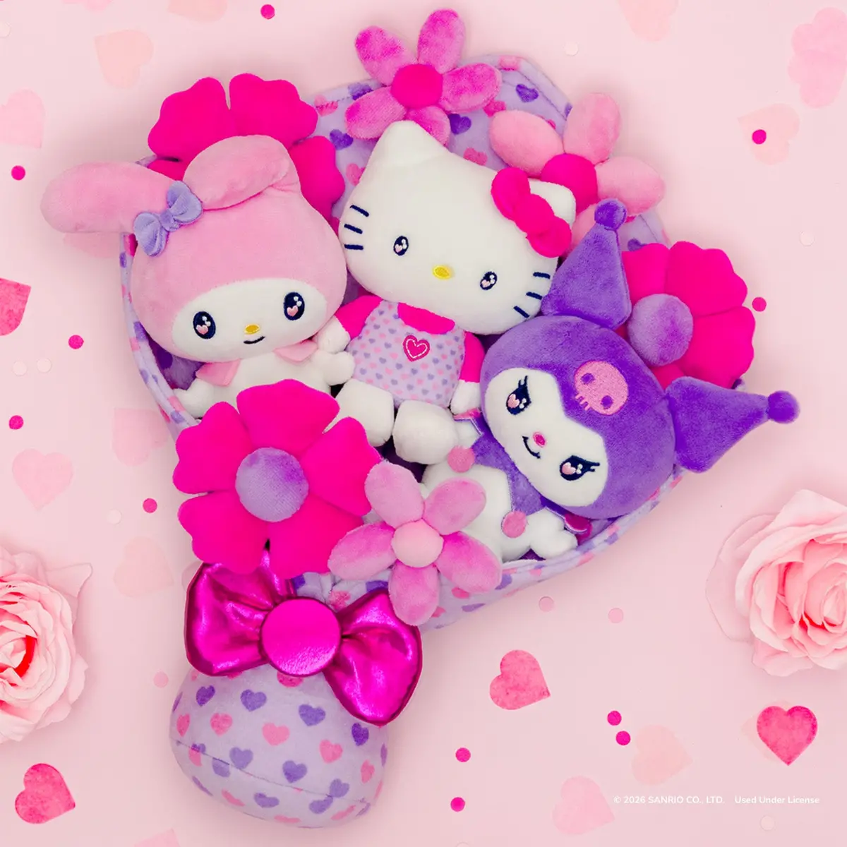 Hello Kitty And Friends 12-Inch Plush Special Valentine’S Bouquet 2