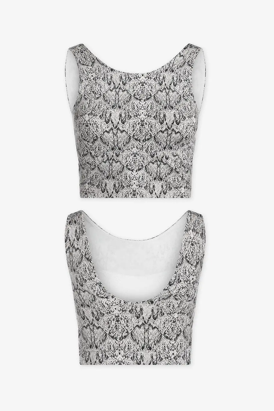 Varley Let's Move Valerie Bra In Mirrored Snake 1