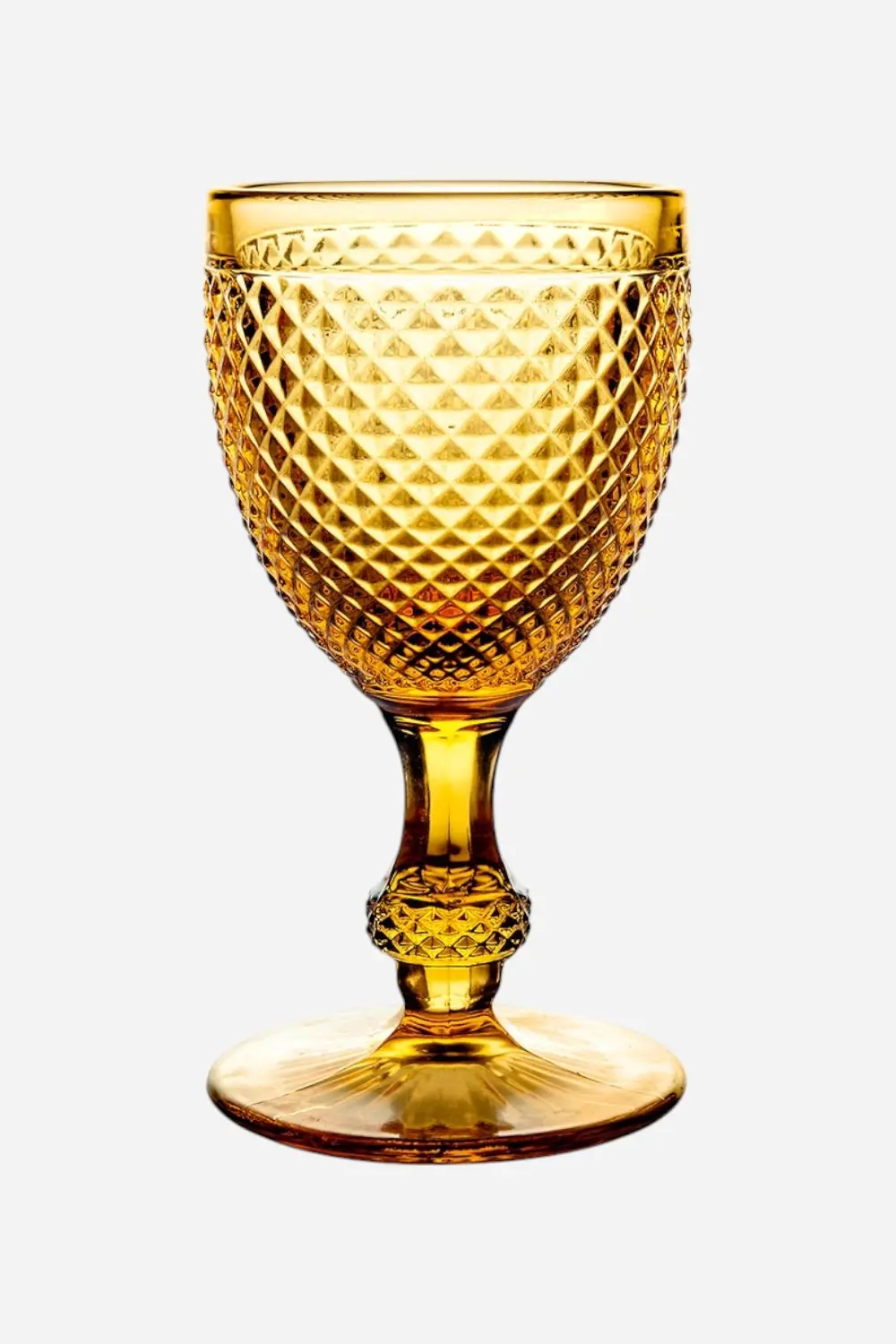 Vista Alegre Bicos Water Goblet In Amber - Set Of 4 1