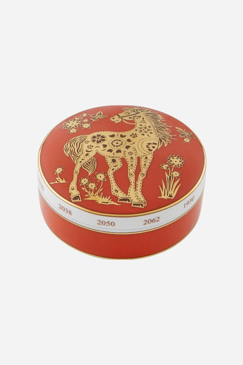 Vista Alegre Large Box Regaleira Horse Golden 1
