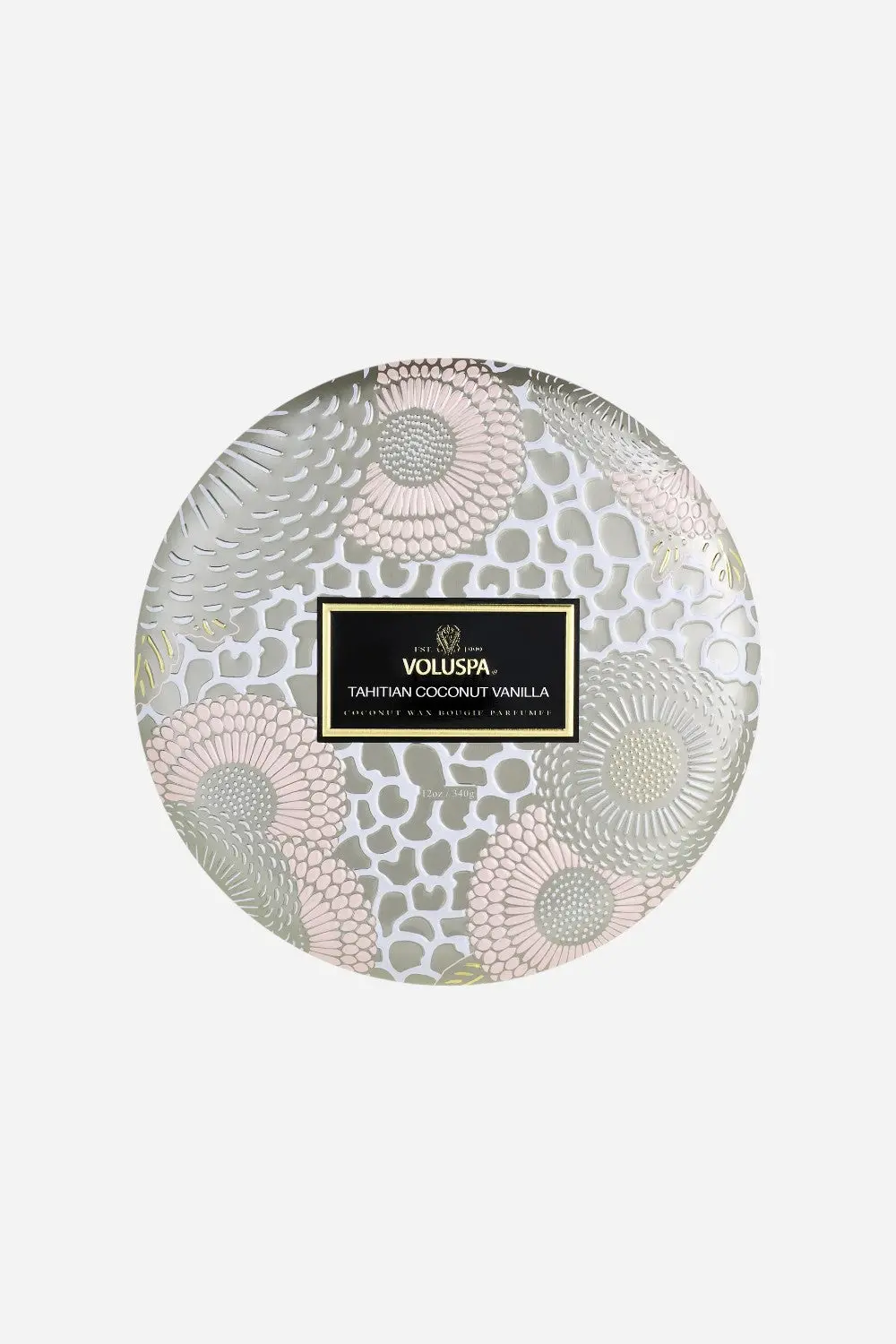 Voluspa Tahitian Coconut Vanilla 3 Wick Tin Candle 1
