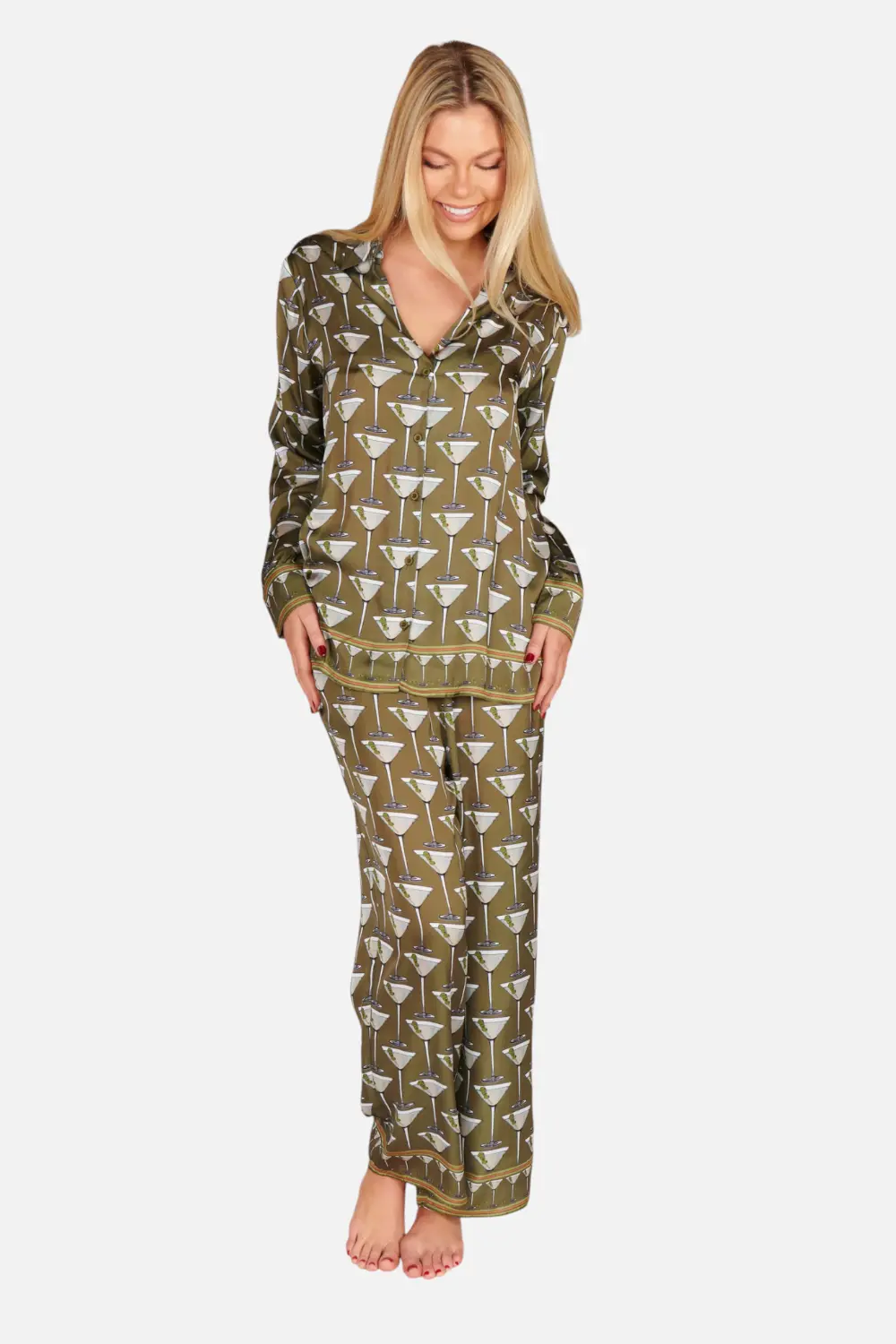 Show Me Your Mumu Overslept Extra Dirty Martini Silky Pj Set 1