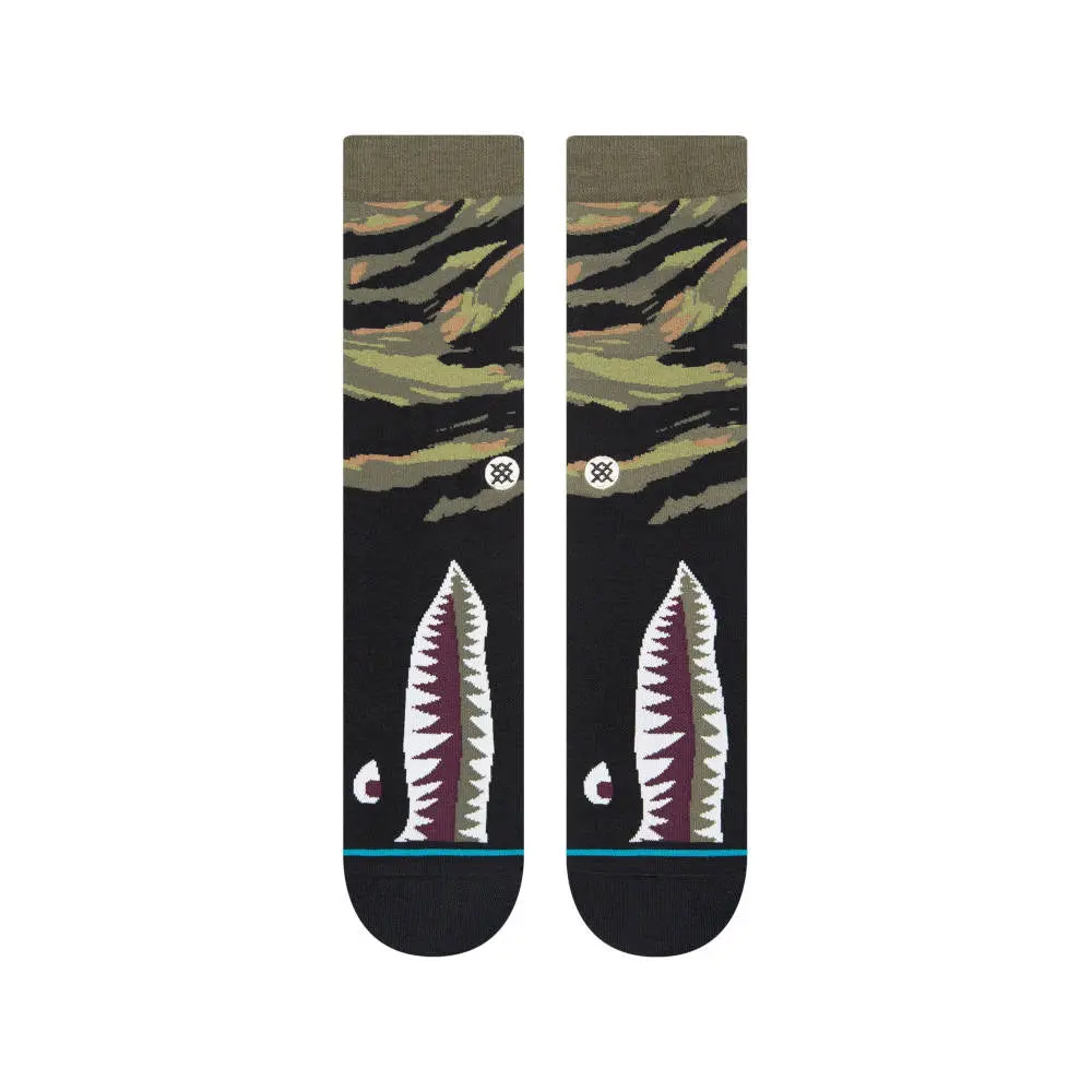 Stance Warbird Crew Socks In Burgundy 2