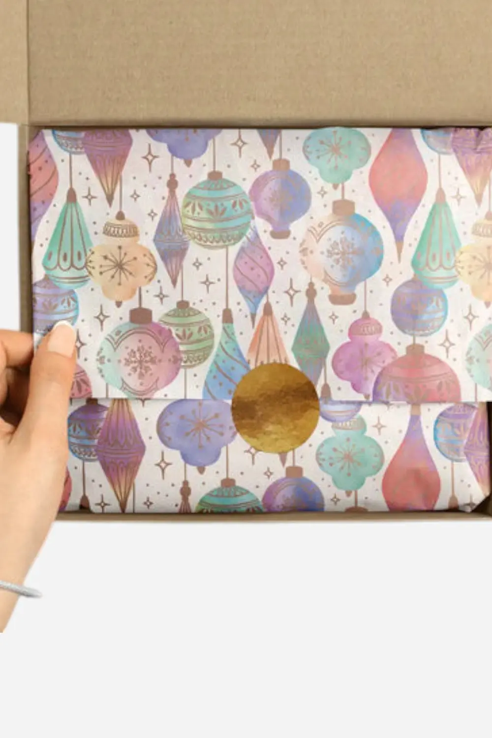 Watercolor Ornaments Printed Tissue Paper 1