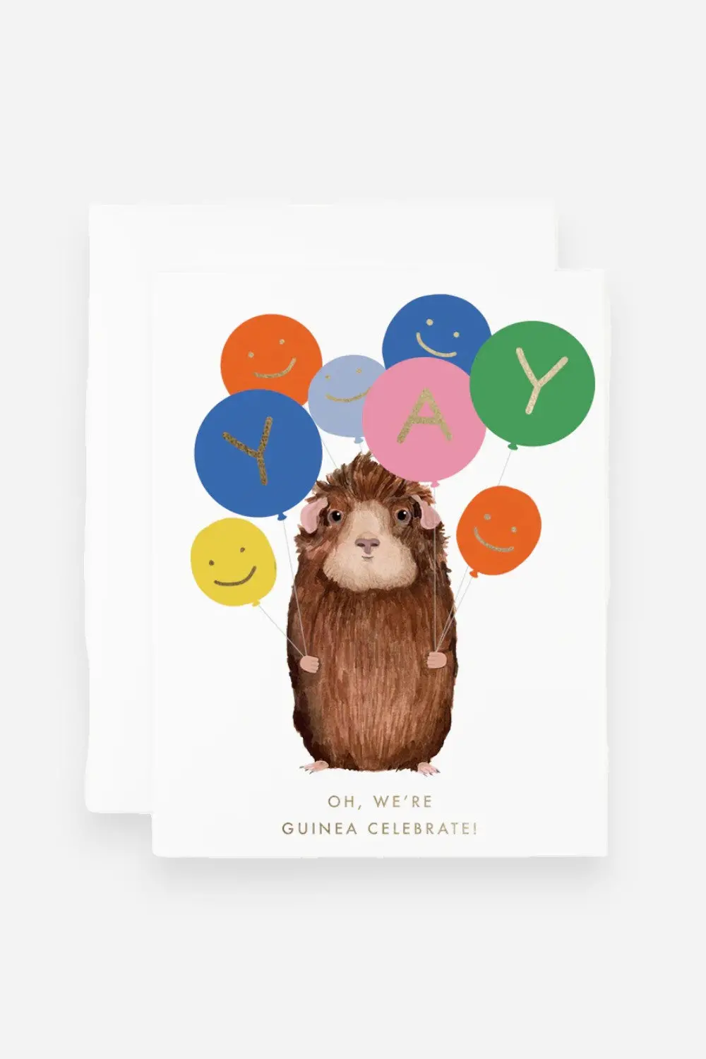 We're Guinea Celebrate *Gold Foil Greeting Card 1