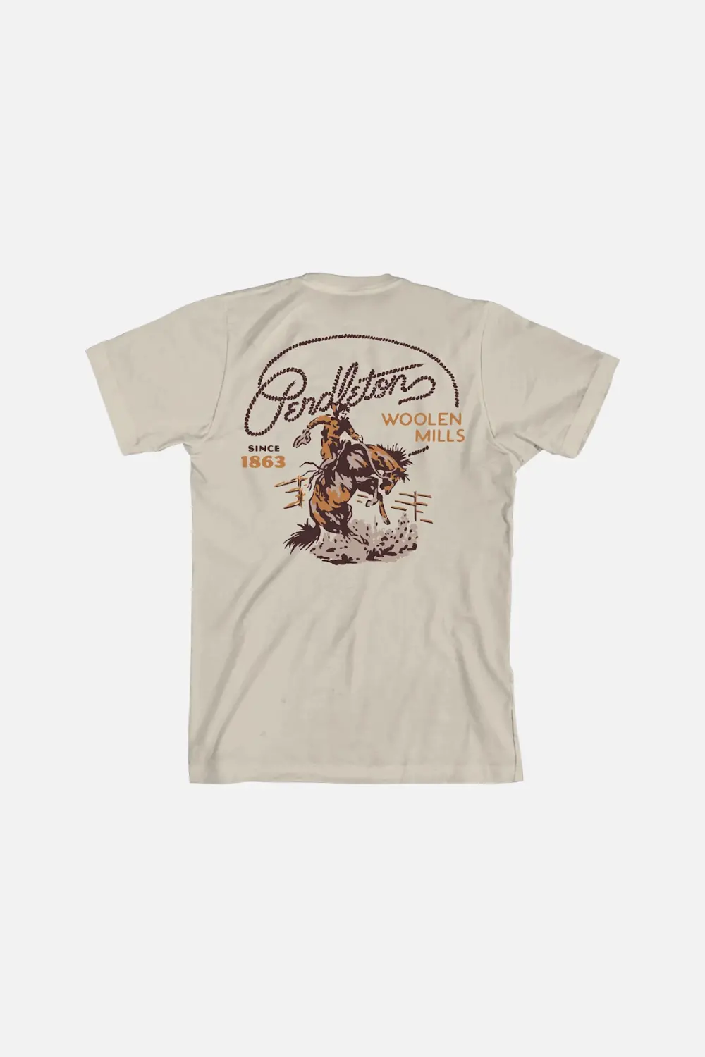 Pendleton Western Ranch Rodeo Graphic Tee In Dust & Brown 1