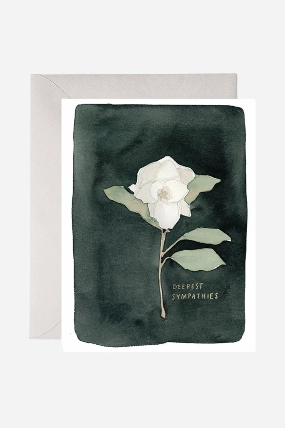 White Flower Sympathy & Condolence Greeting Card 1