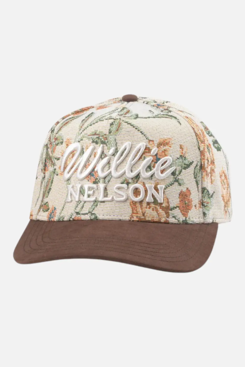 Willie Nelson Archibald Hat In Specialty Floral Fabric And Brown 1