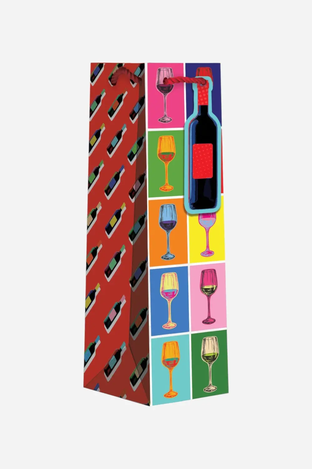 Wine Glasses Bottle Tote Gift Bag 1