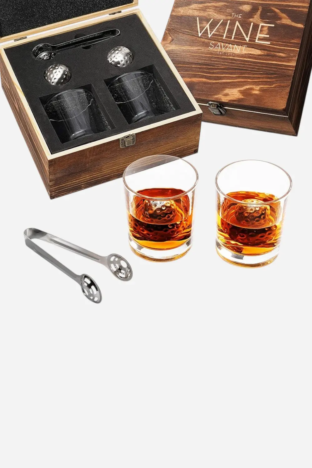 Wine Savant Luxurious Bar Gift Set - Golf Whiskey Set 1