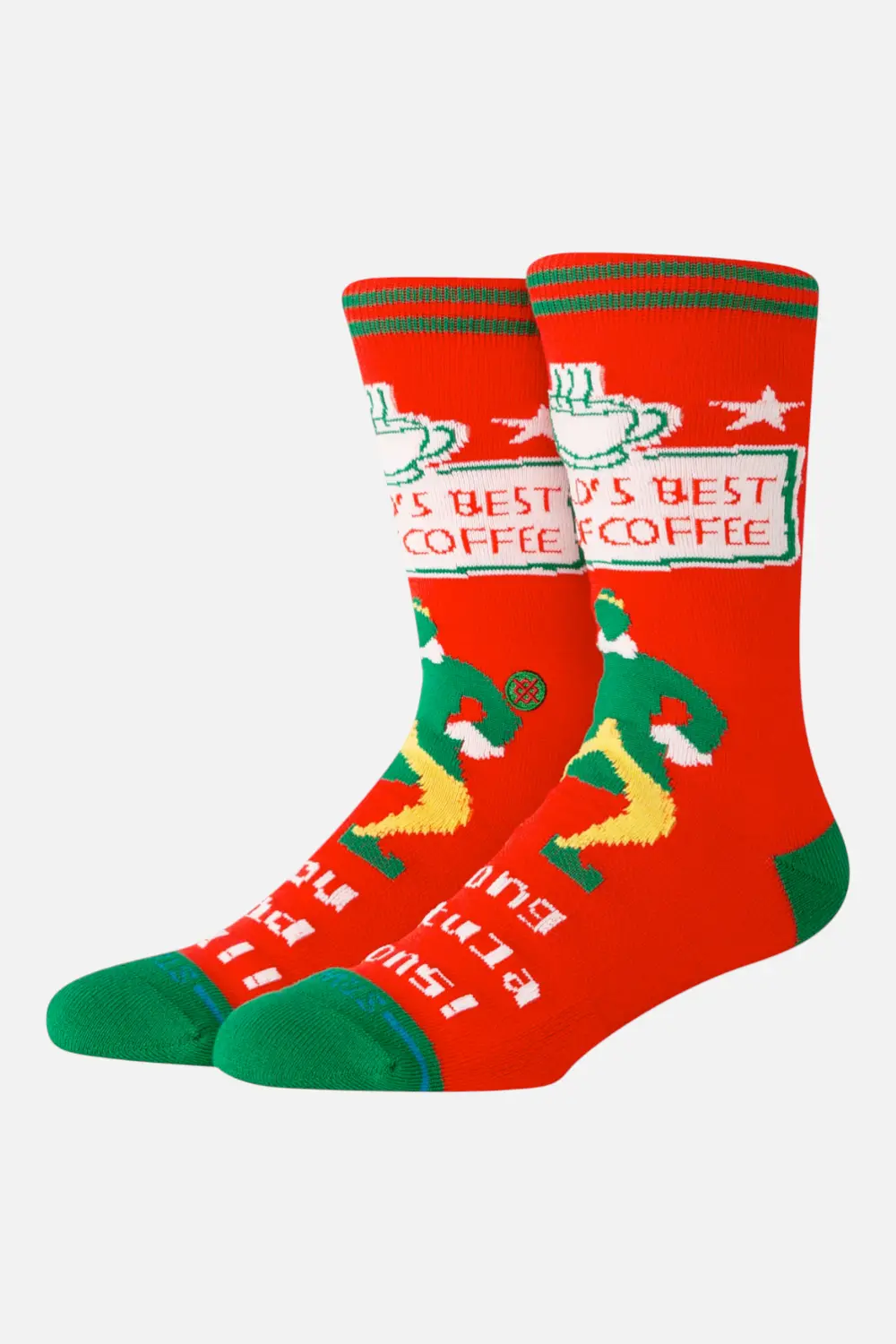 Stance Worlds Best Crew Sock In Red- Medium 1