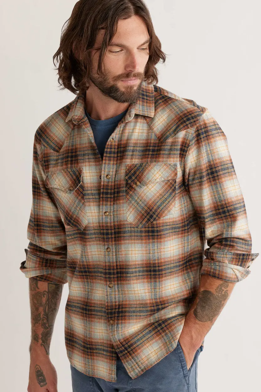 Pendleton Woolen Mills Wyatt Shirt In Ochre Navy Gold Paid 1