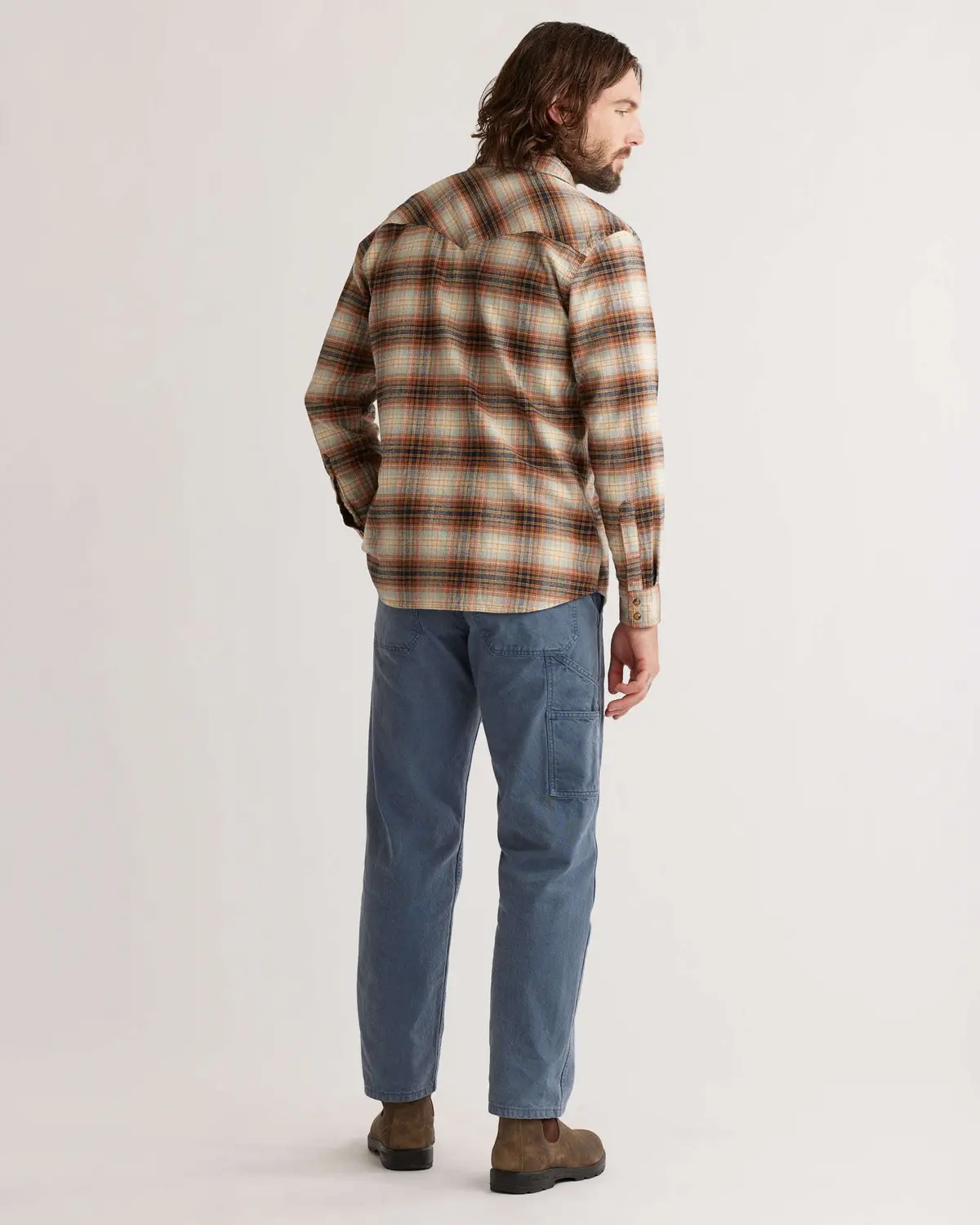 Pendleton Woolen Mills Wyatt Shirt In Ochre Navy Gold Paid 2