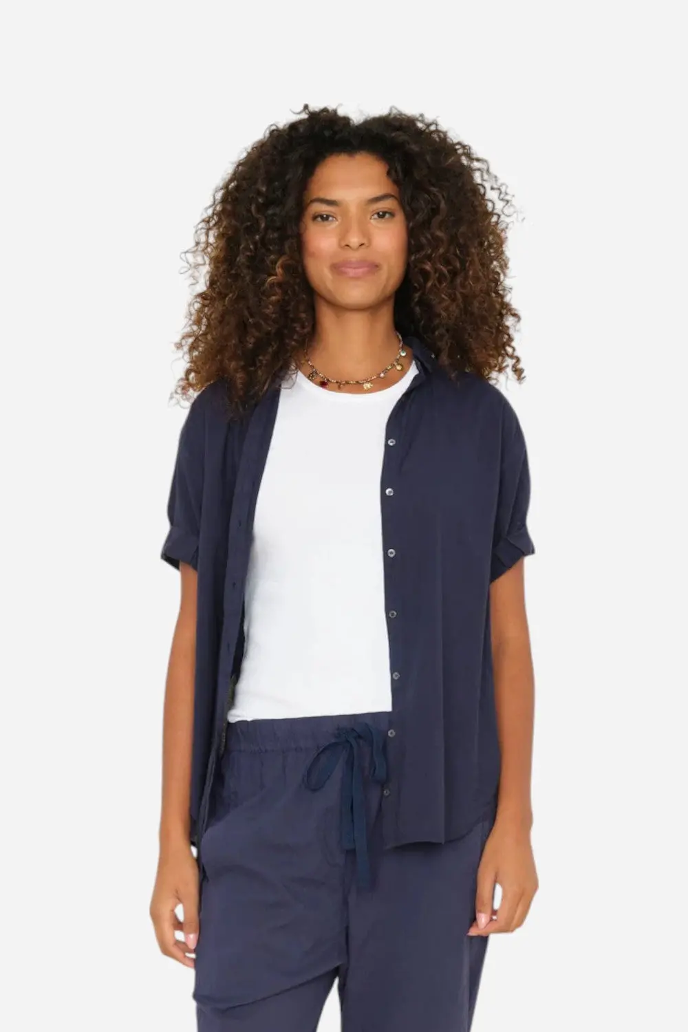Xirena Navy Channing Shirt 1