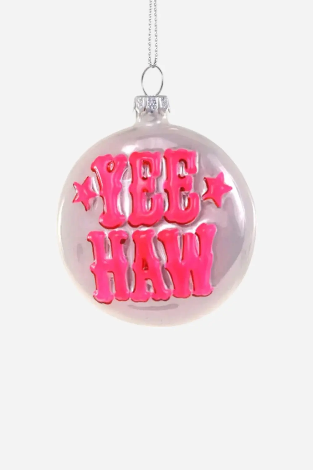 Yee Haw Ornament, Pink 1