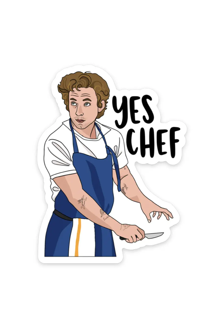 Yes Chef Vinyl Sticker 1