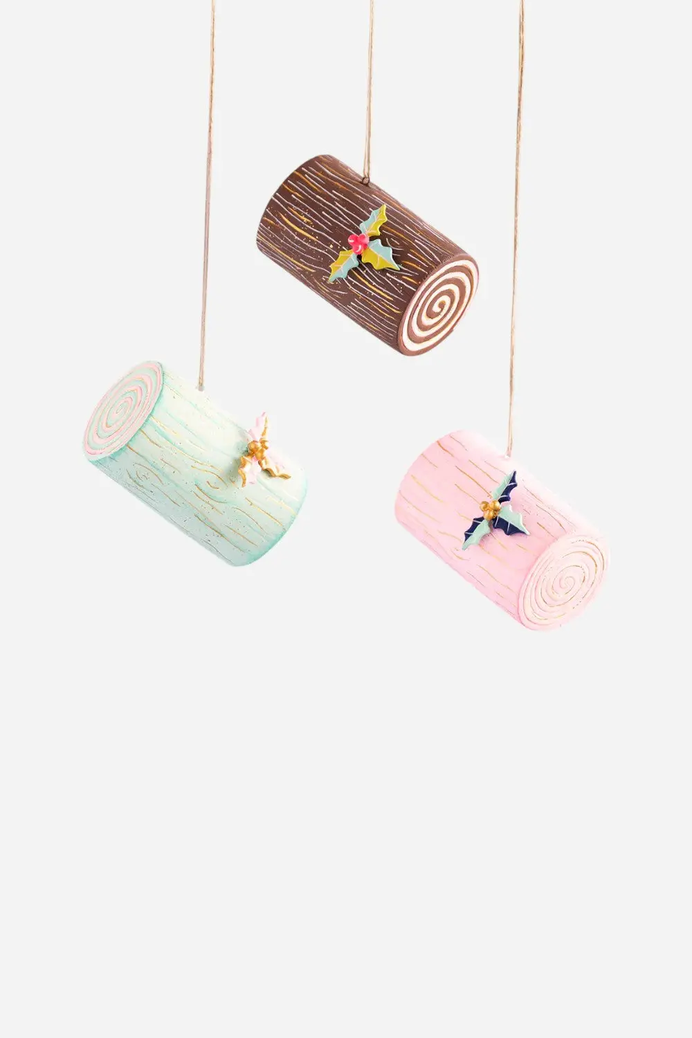 Yule Log Ornament In Brown 1