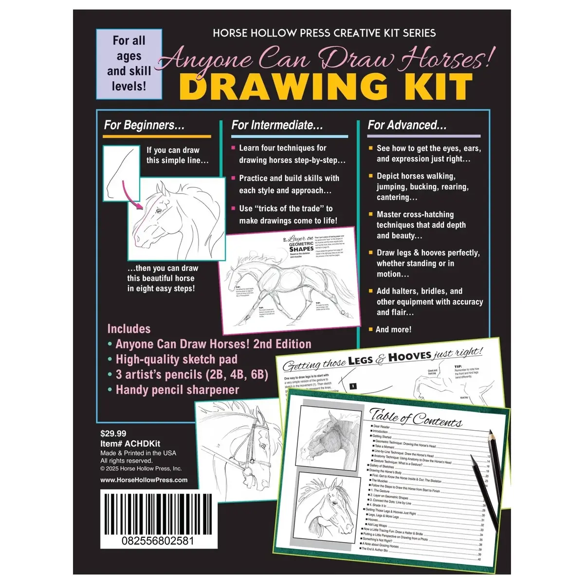 Anyone Can Draw Horses Art Kit 2