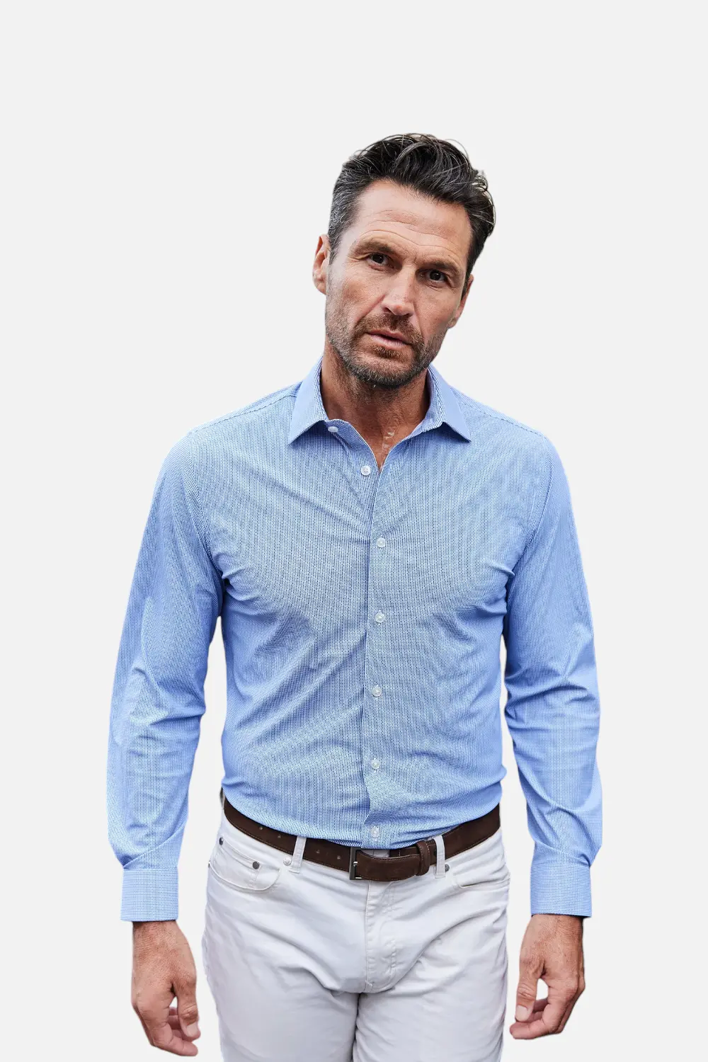 Collars & Co Apex Dress Shirt In Navy Mini Basketweave 1