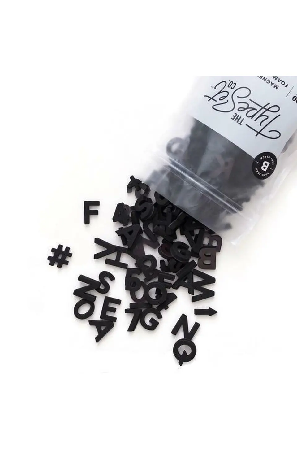 Inky Black Sans Serif Soft Magnetic Letters 1