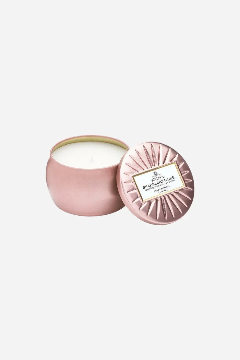 Voluspa Sparkling Rose Mini Tin Candle 1