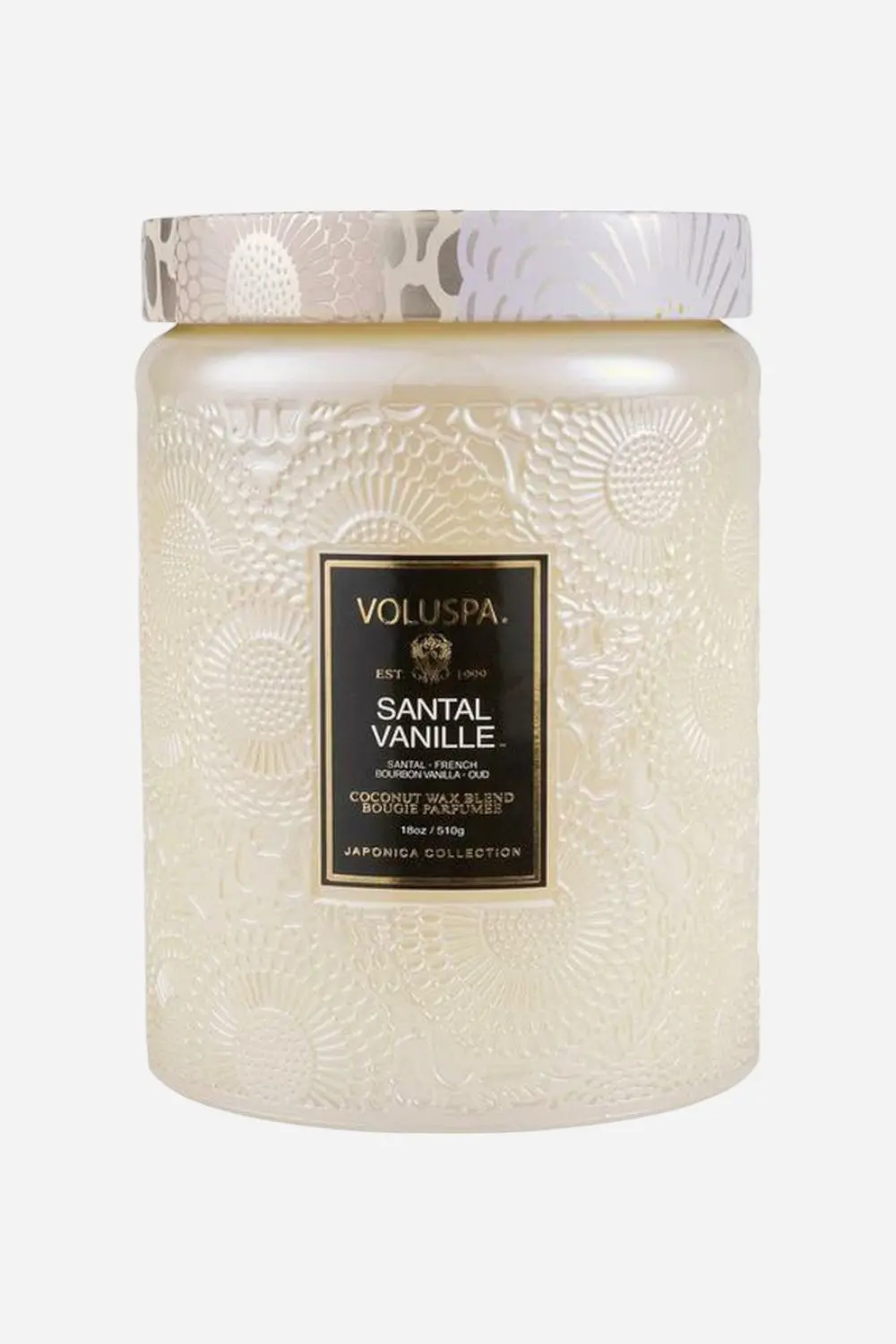 Voluspa Santal Vanille Large Glass Jar Candle 2