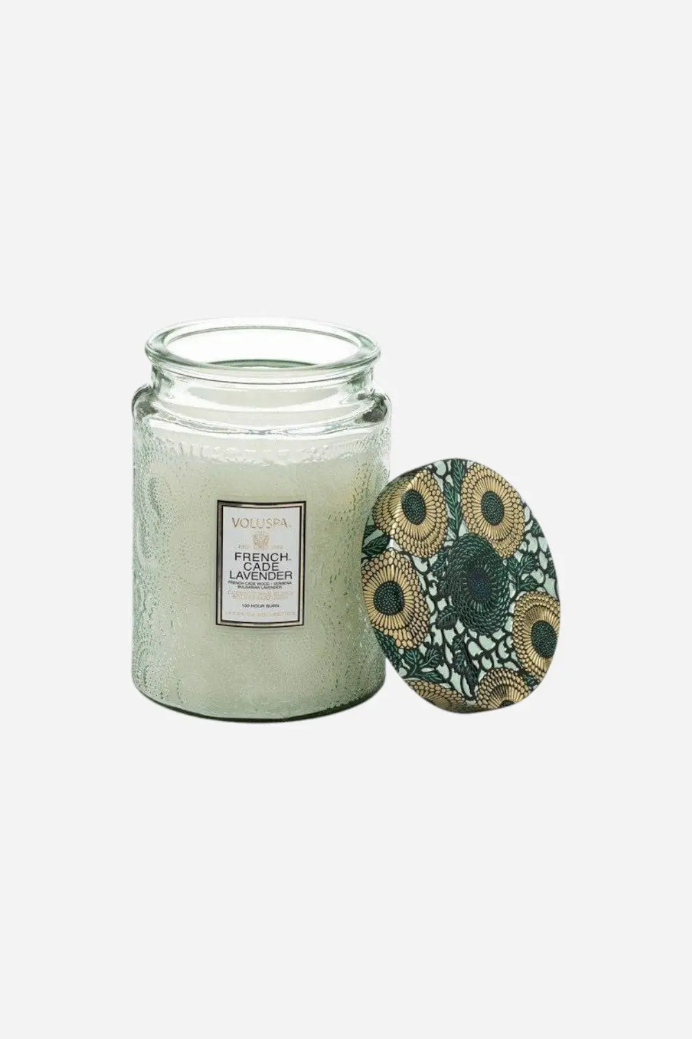 Voluspa French Cade Lavender Large Glass Jar Candle 2
