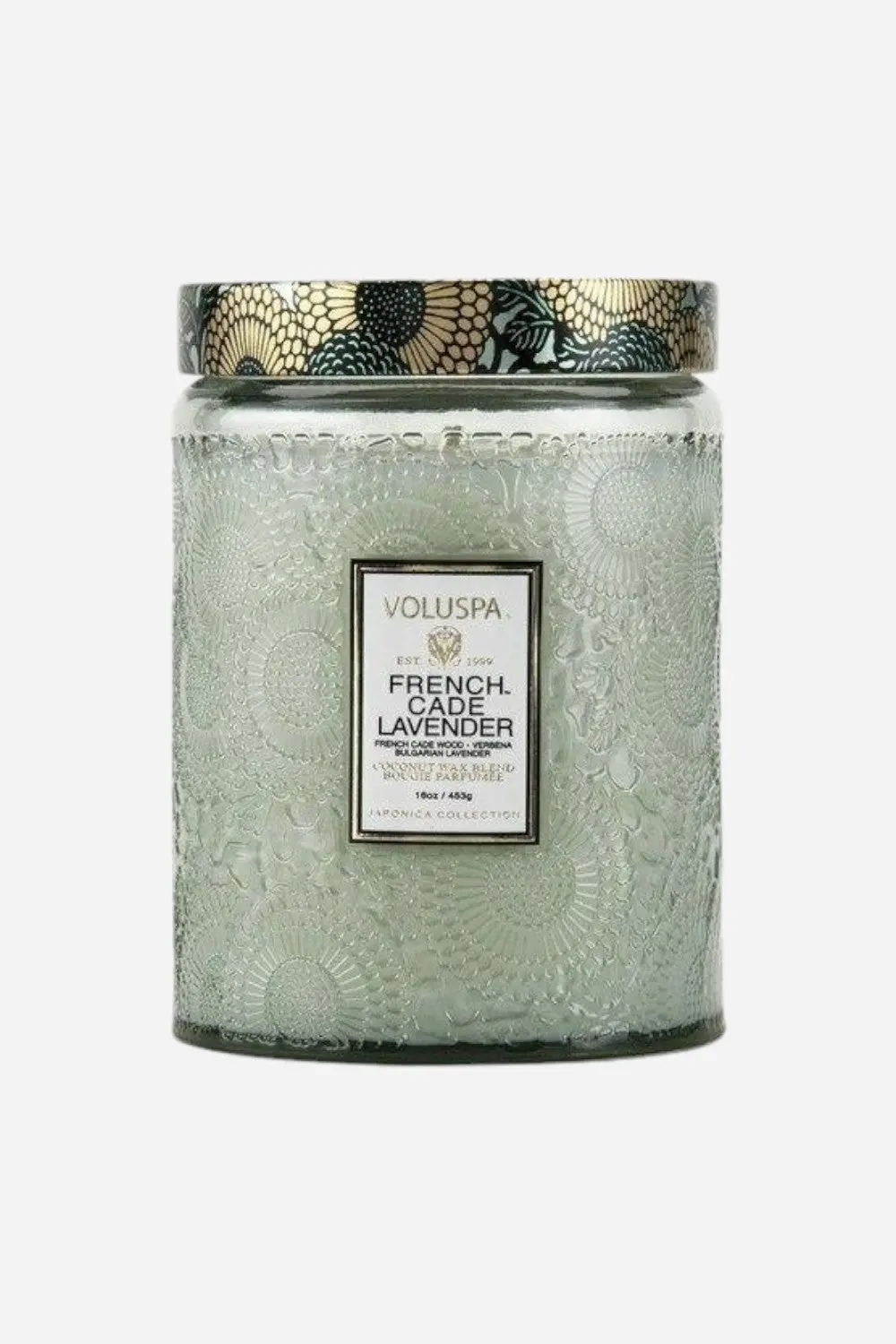 Voluspa French Cade Lavender Large Glass Jar Candle 1