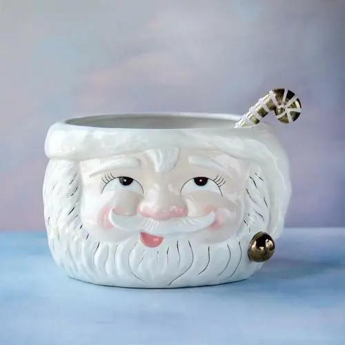 Holiday Papa Noel Santa Punch Bowl 1
