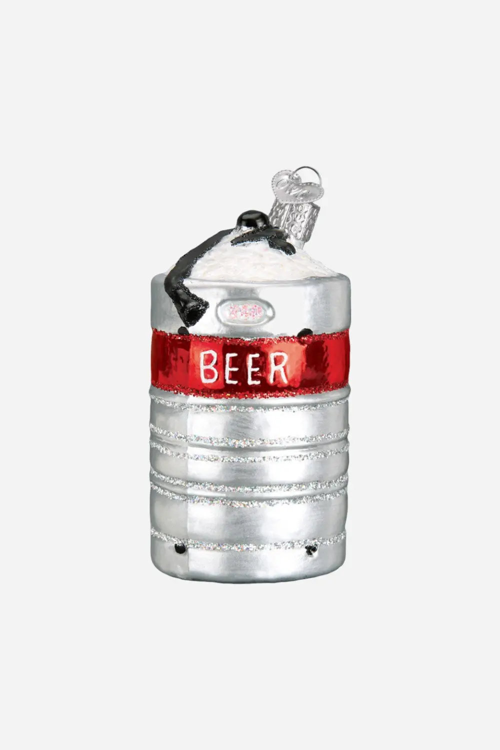 Beer Keg Glass Ornament 1