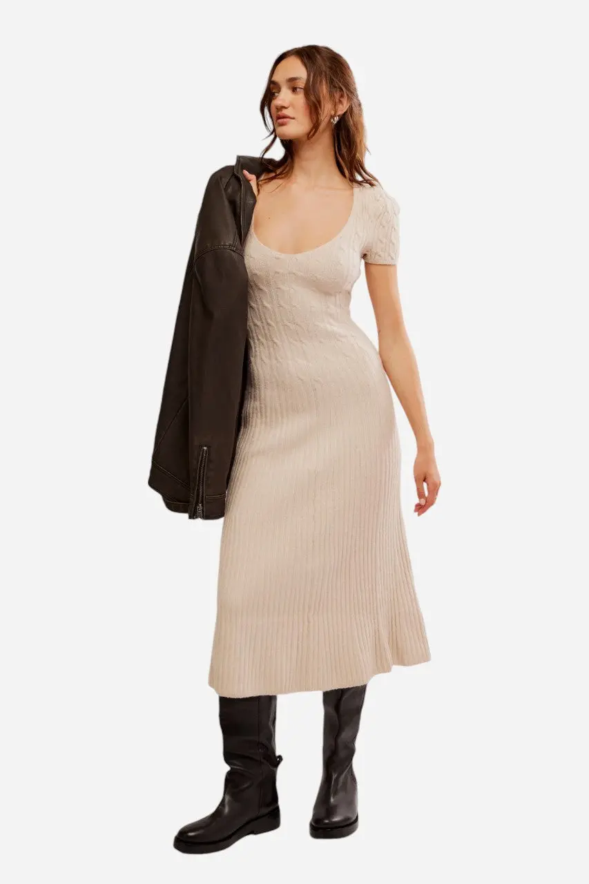 Free People Madsen Midi Oatmilk 1