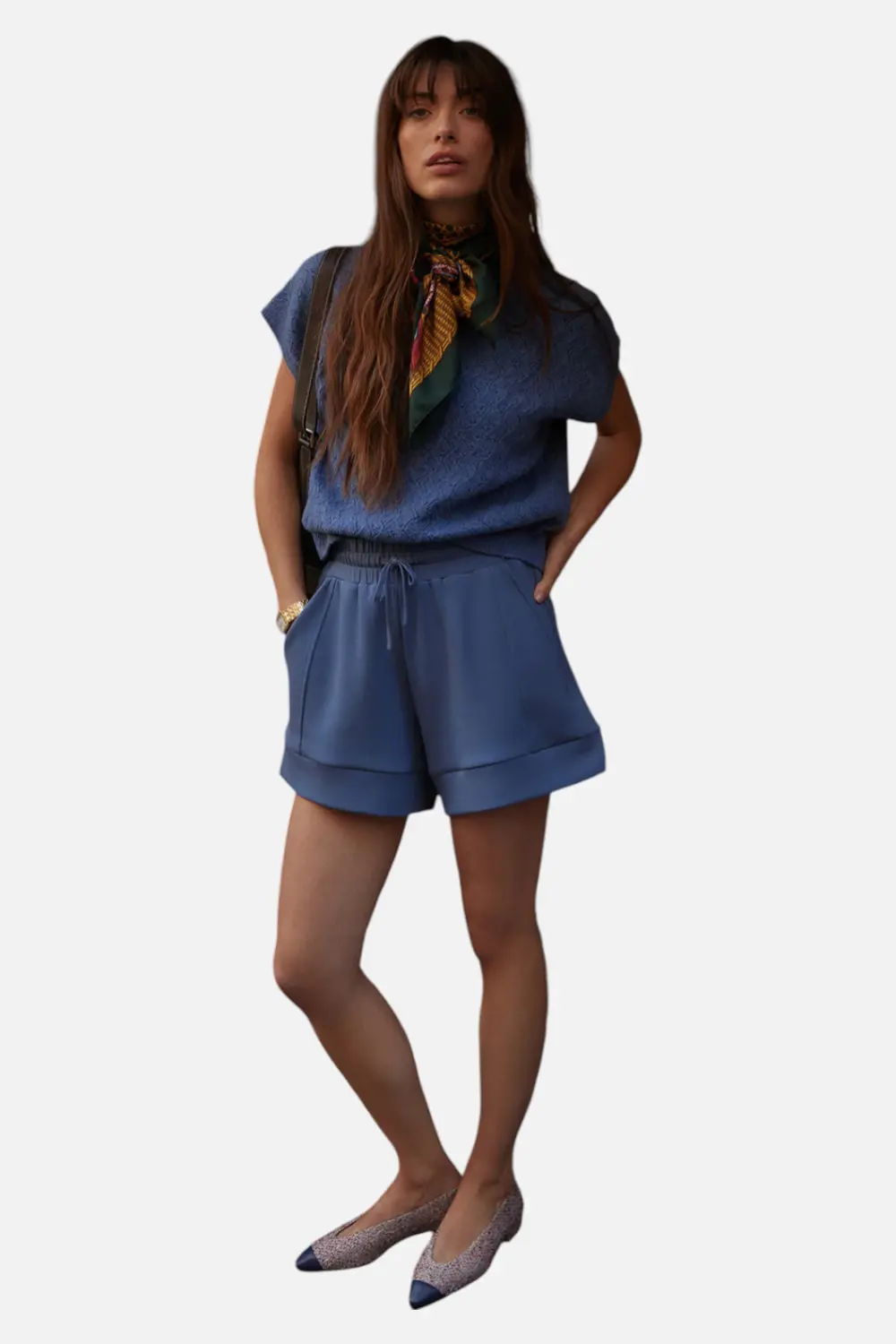 Varley Women's Atrium High-Rise Short 4.5" In Bijou Blue 1