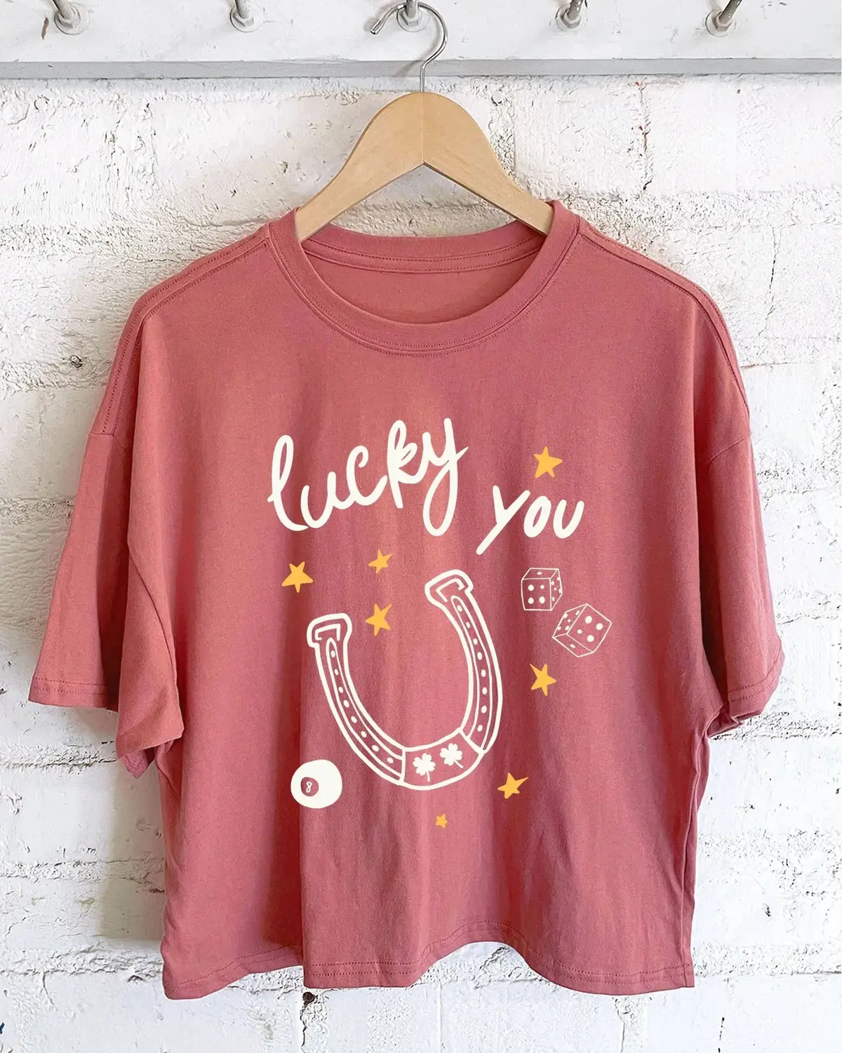 Lucky You Horseshoe Long-Crop Tee 1