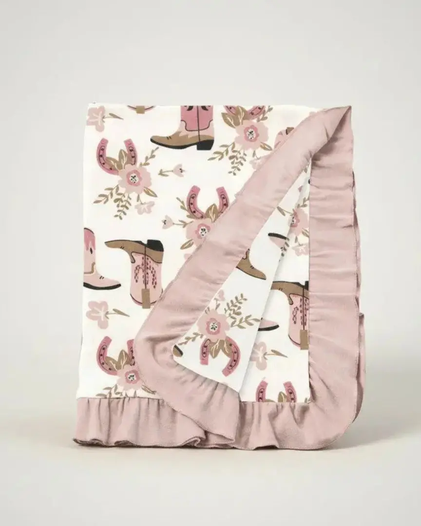 Baby Cowgirl Boots Blanket 1