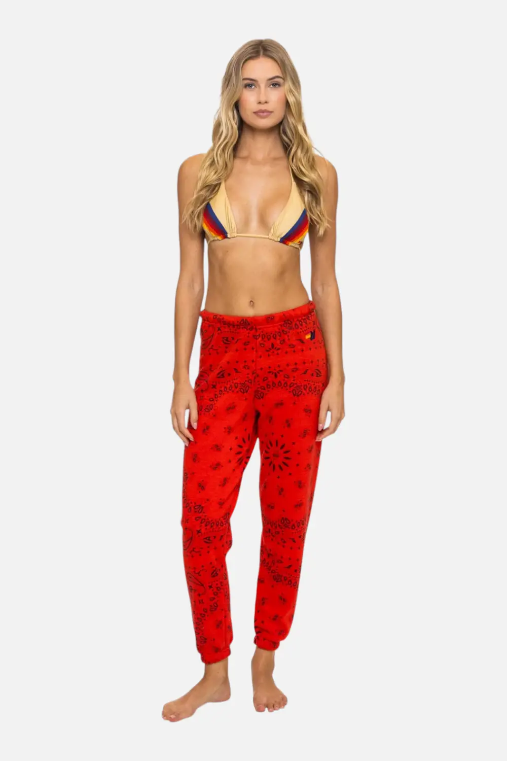 Aviator Nation Bandana Sweatpant In Relax Red 1