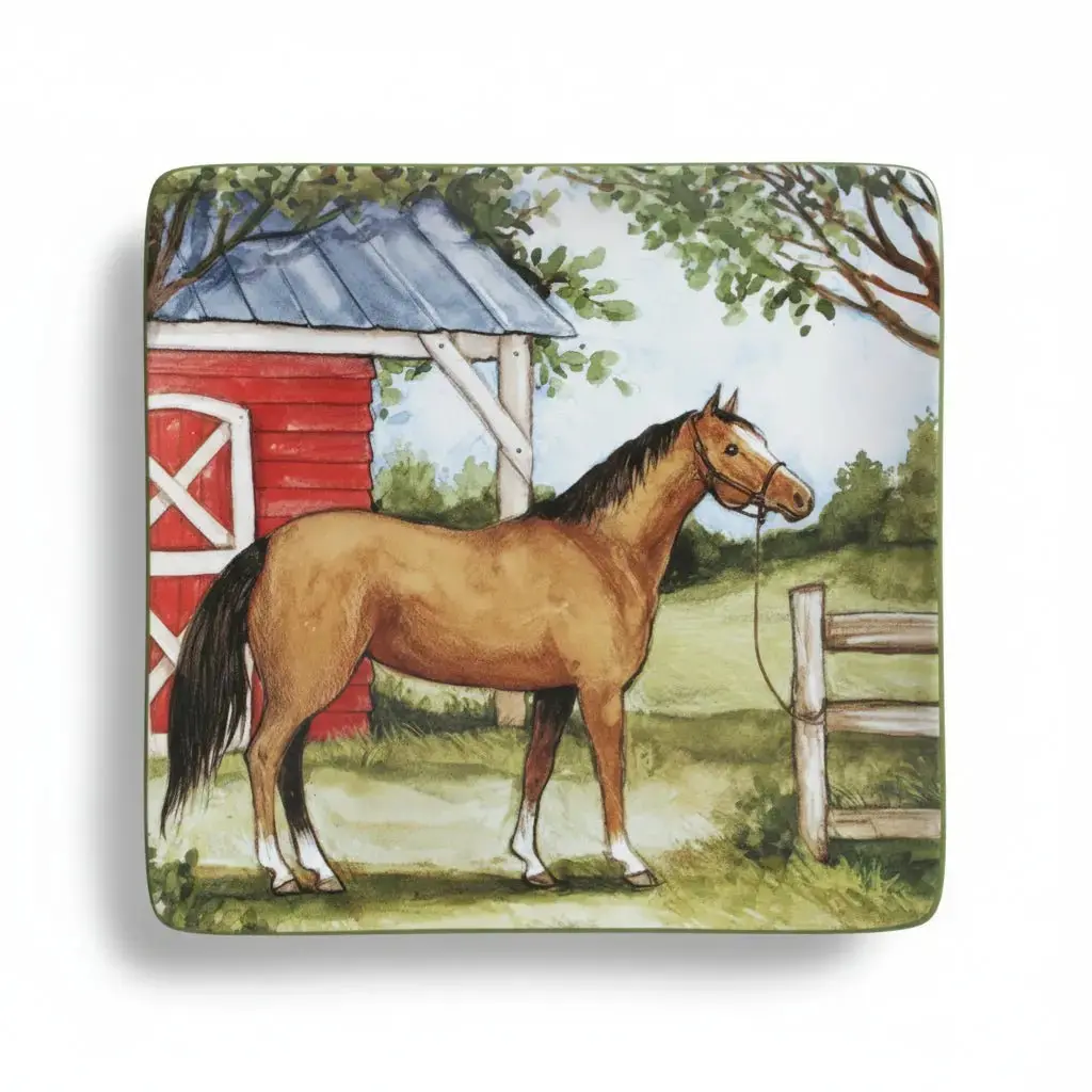 Bay Horse Dinner Plate 1