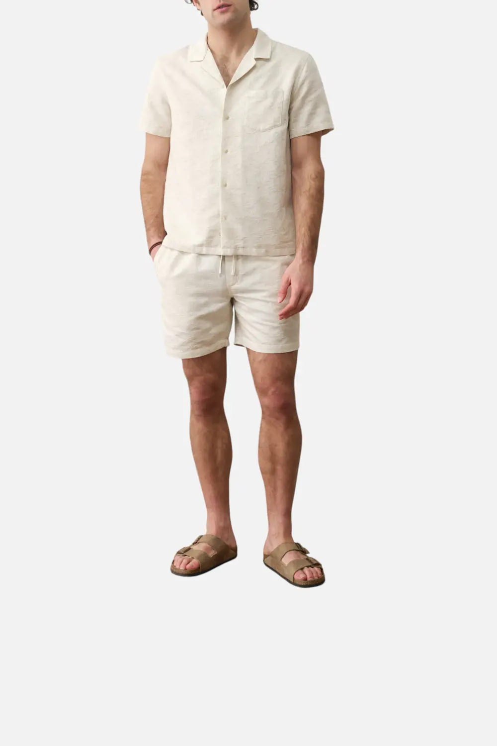 Marine Layer Saturday Beach Short 6" In Natural & Tan 1