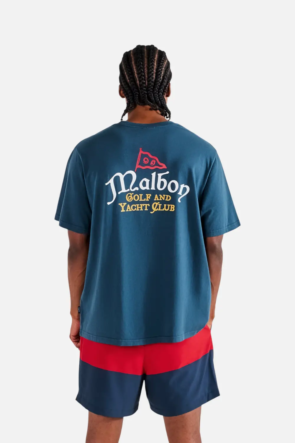 Malbon Golf Men's Bermuda Yacht Club Tee In Navy 1