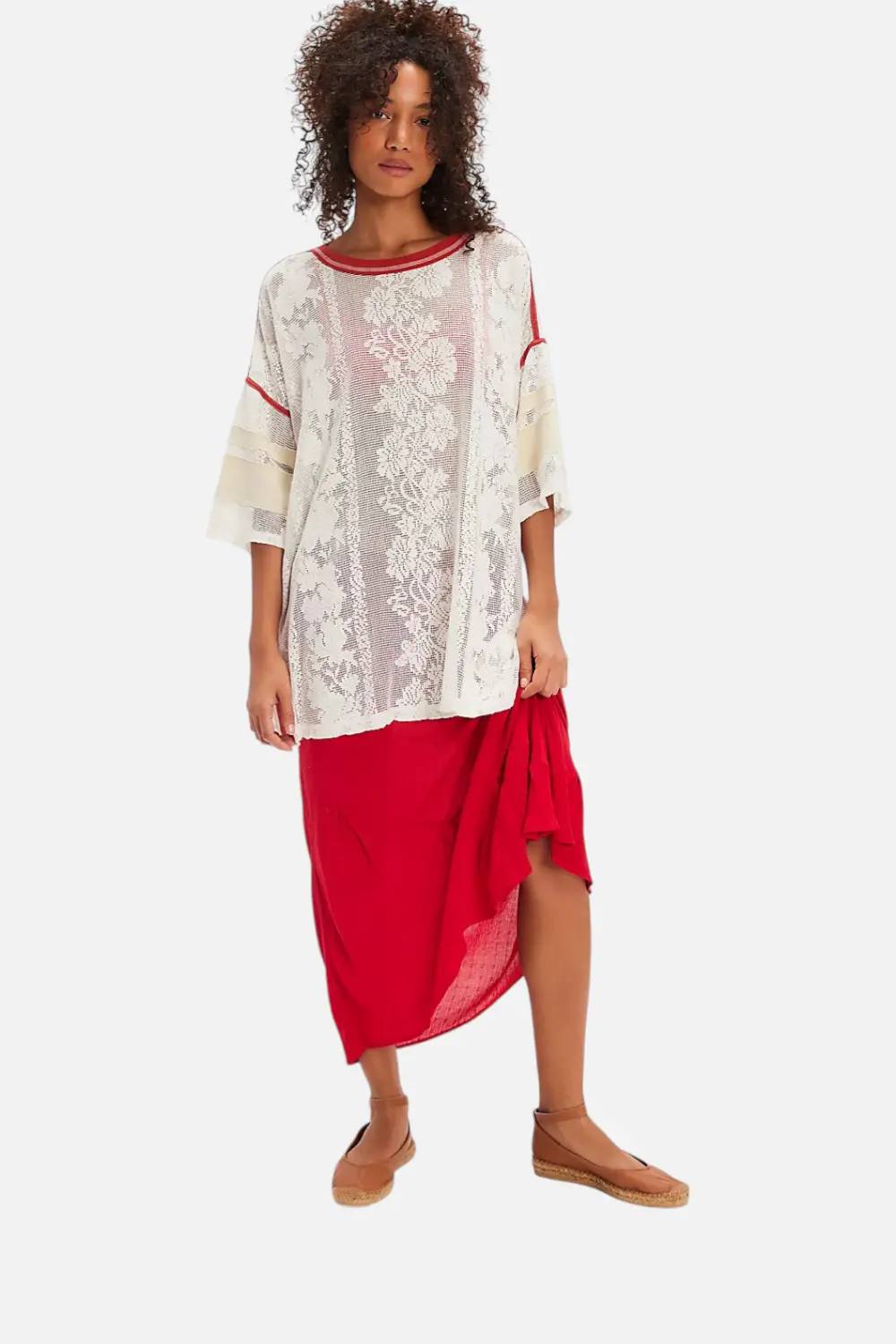 Free People Best Match Tee In Clean Ivory 1