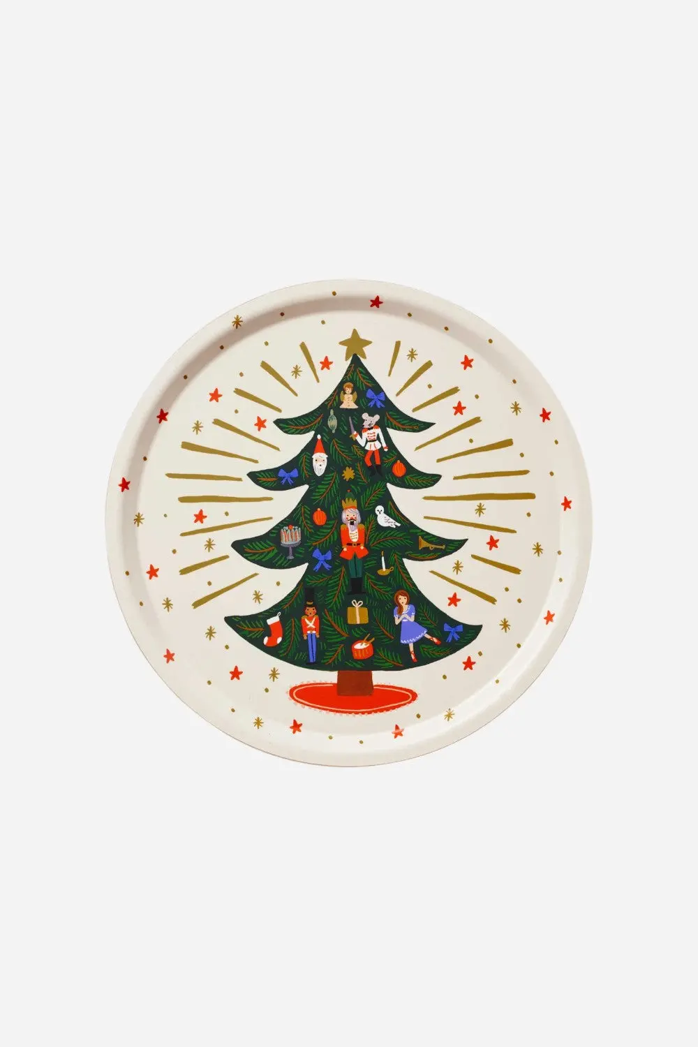 Holiday Tree Round Tray 1