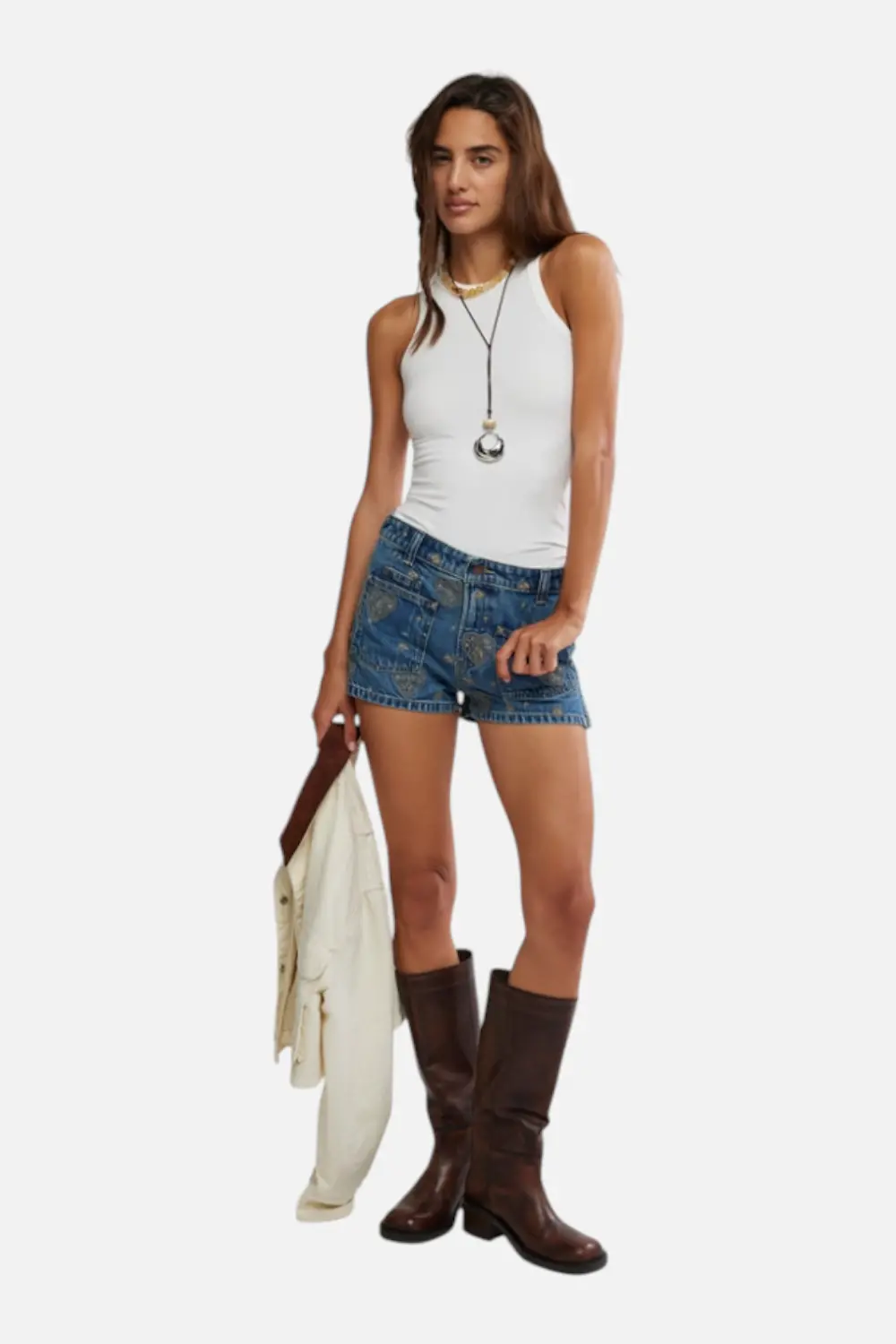 Free People Bettie Embroidered Short In Be Mine 1