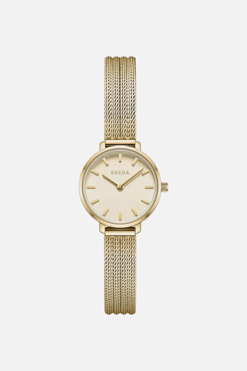 Breda Beverly Mesh Gold Metal Watch 1