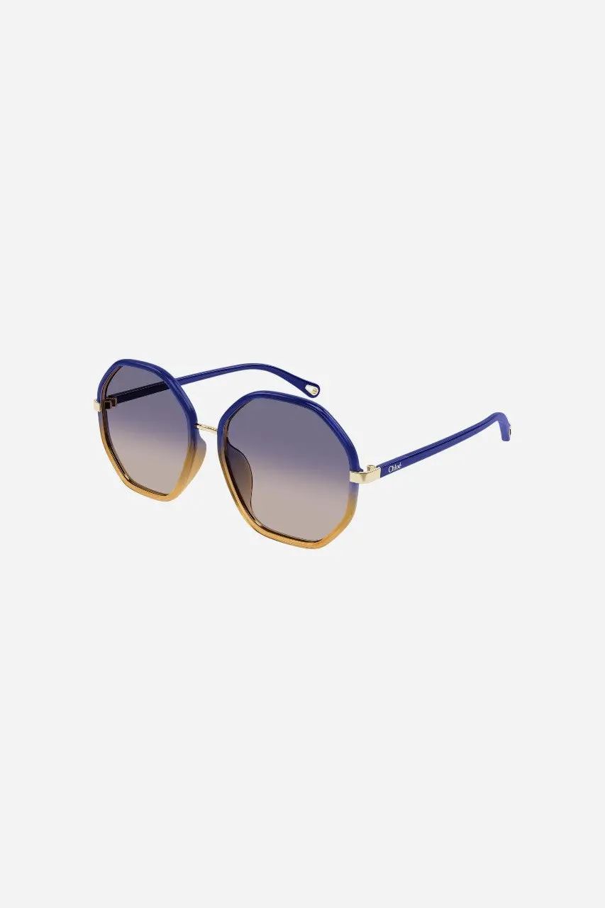 Chloe Hexagonal Gradient Sunglasses (Ch0133sa-007 59) 1