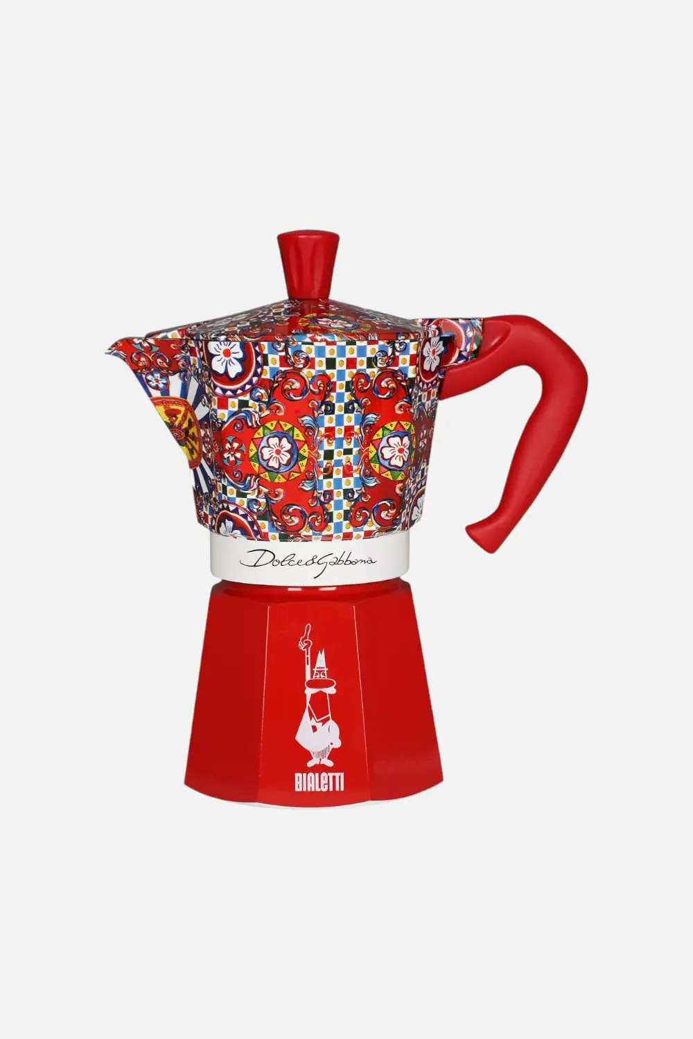 Bialetti Moka Express Dolce & Gabbana 6 Cup Stovetop Espresso Maker In Red 1