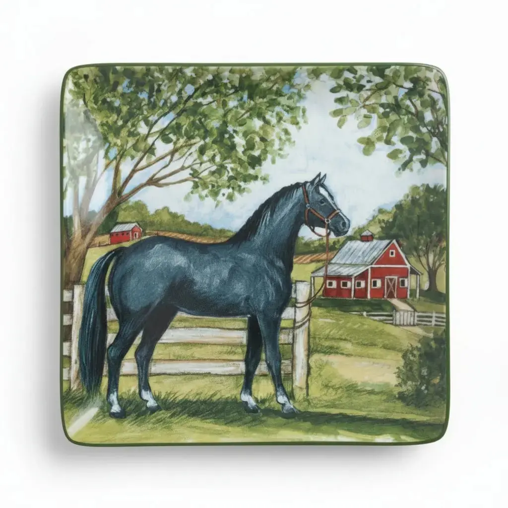 Black Horse Dinner Plate 1