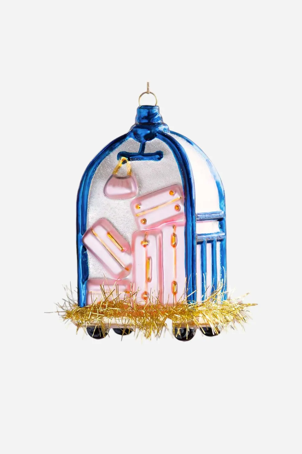 Luggage Cart Ornament In Blue 1